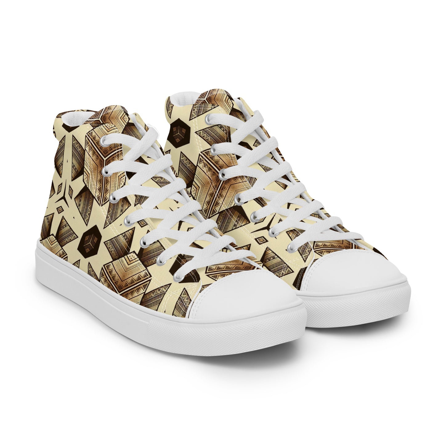 the PYRAMID 'Builder' Women’s High Top Canvas Sneakers