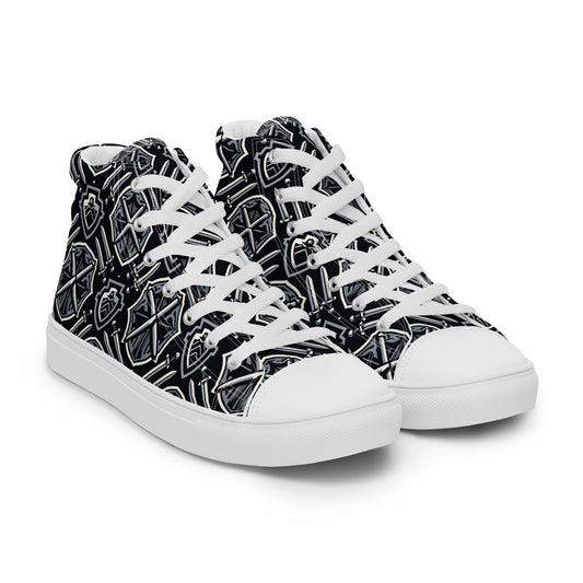 the SWORD & SHIELD 'Defender' Women’s High Top Canvas Sneakers