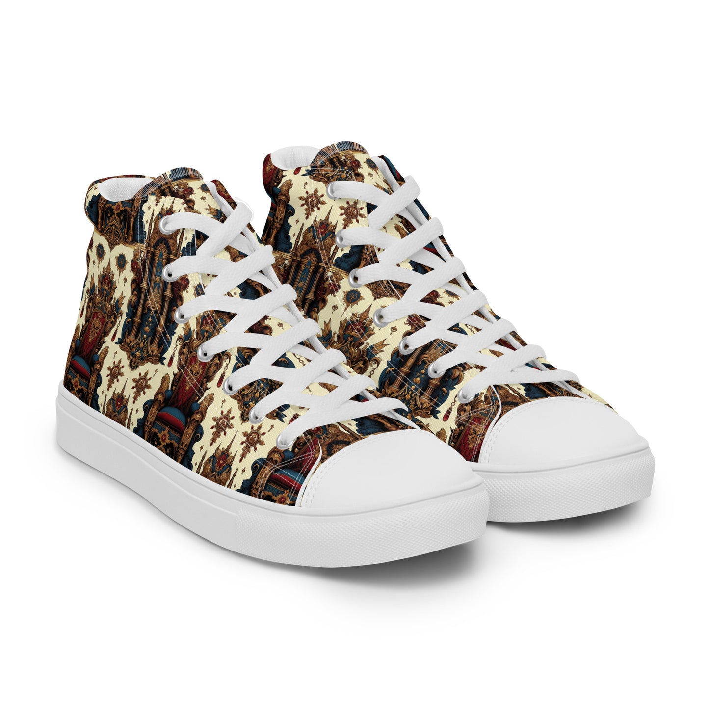 the THRONE 'Ruler' Women’s High Top Canvas Sneakers