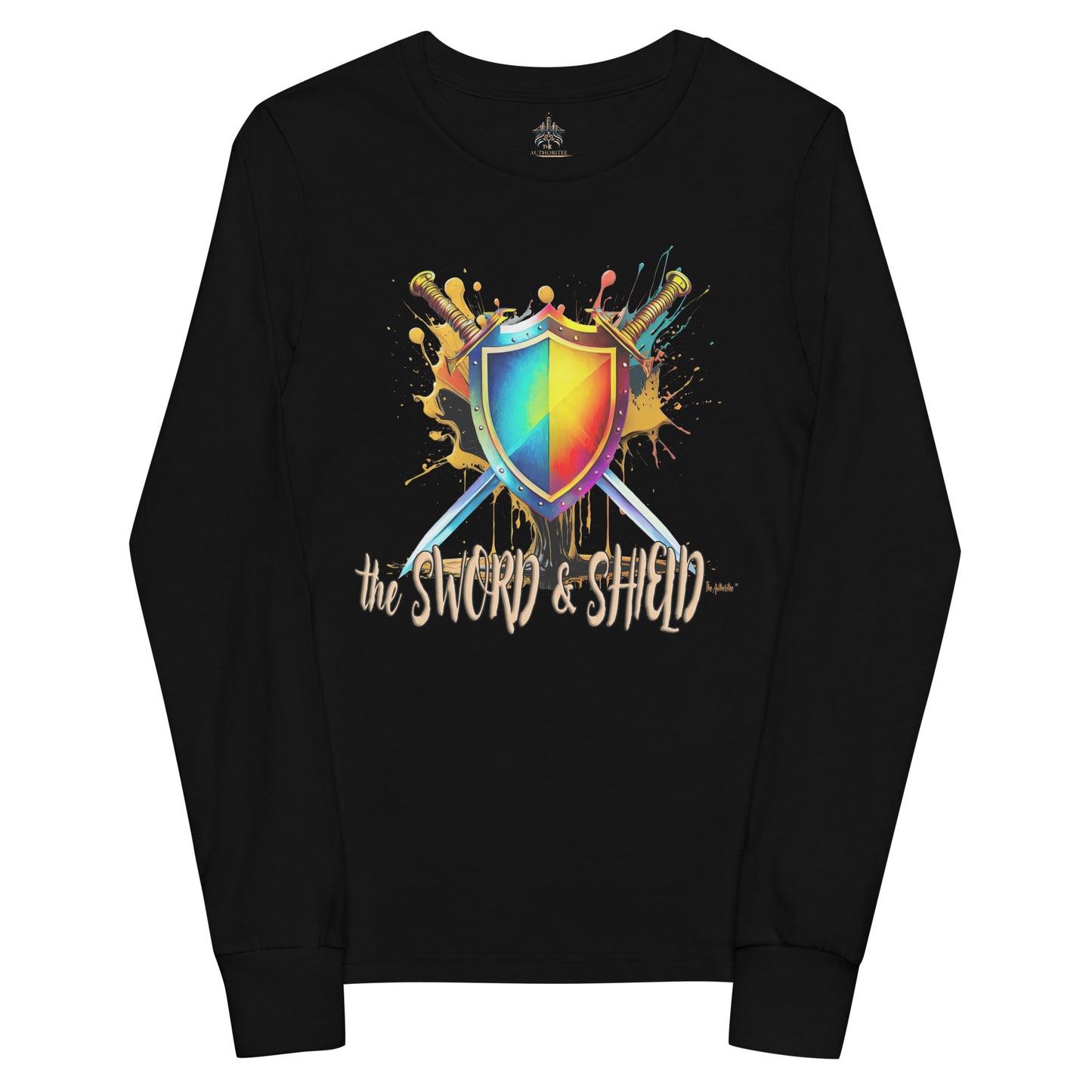 the SWORD & SHIELD 'Defender' Youth Long Sleeve T-Shirt