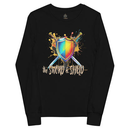 the SWORD & SHIELD 'Defender' Youth Long Sleeve T-Shirt