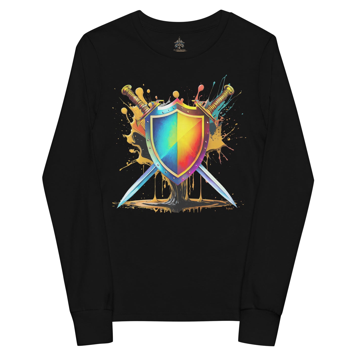 the SWORD & SHIELD 'Defender' Youth Long Sleeve T-Shirt