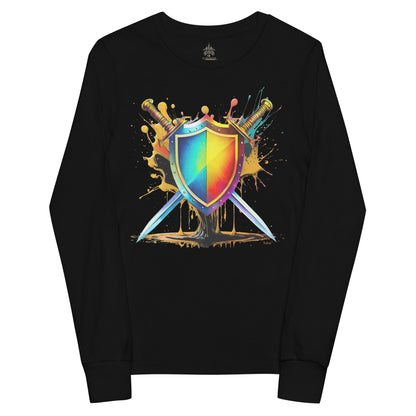 the SWORD & SHIELD 'Defender' Youth Long Sleeve T-Shirt