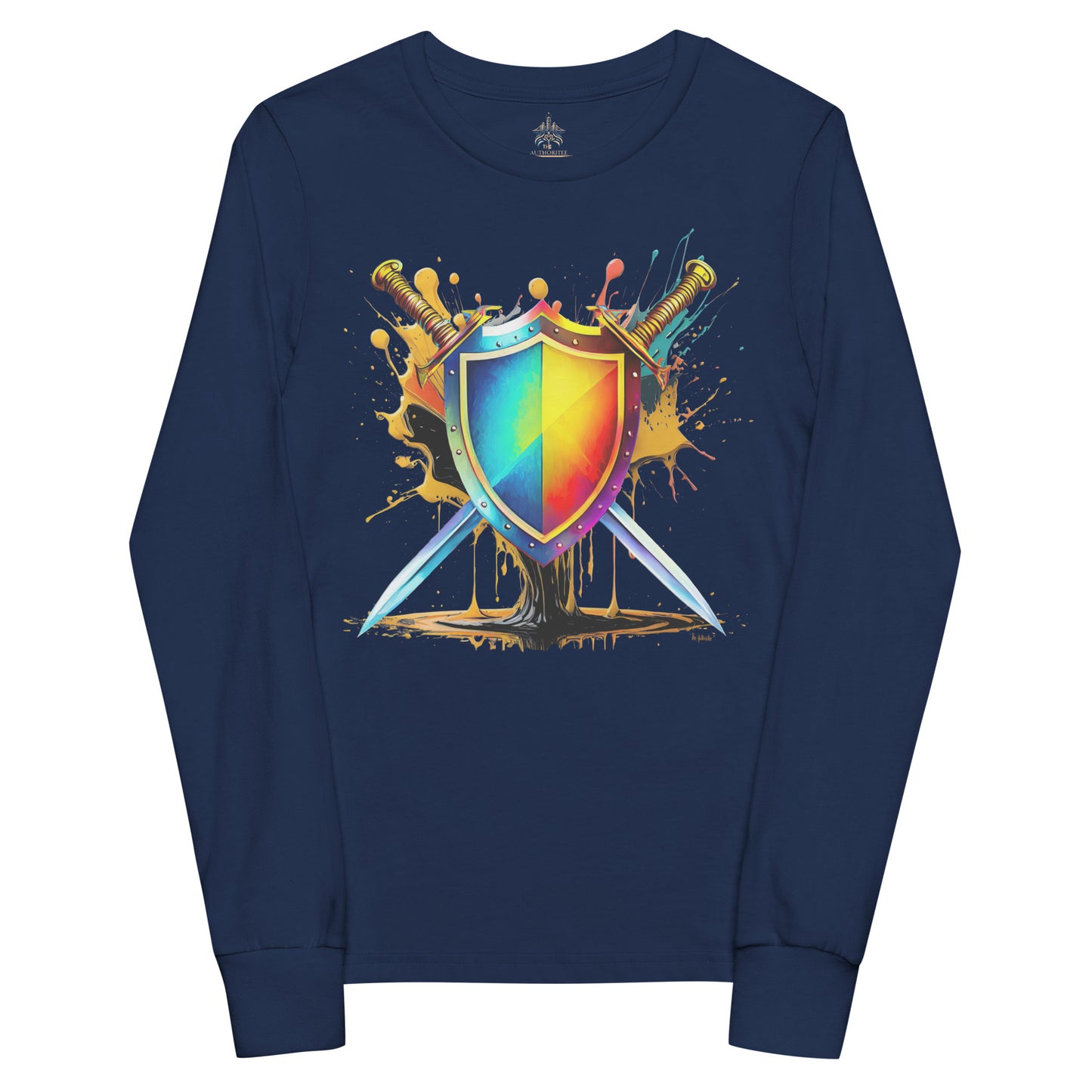 the SWORD & SHIELD 'Defender' Youth Long Sleeve T-Shirt