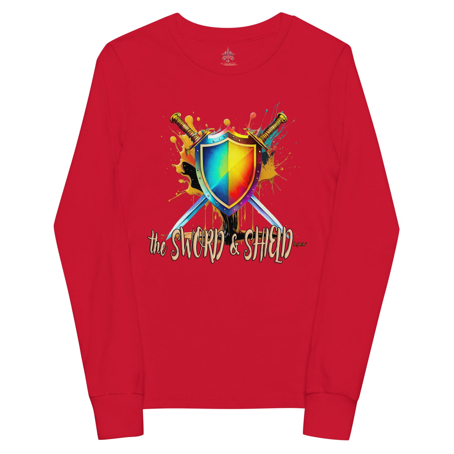 the SWORD & SHIELD 'Defender' Youth Long Sleeve T-Shirt