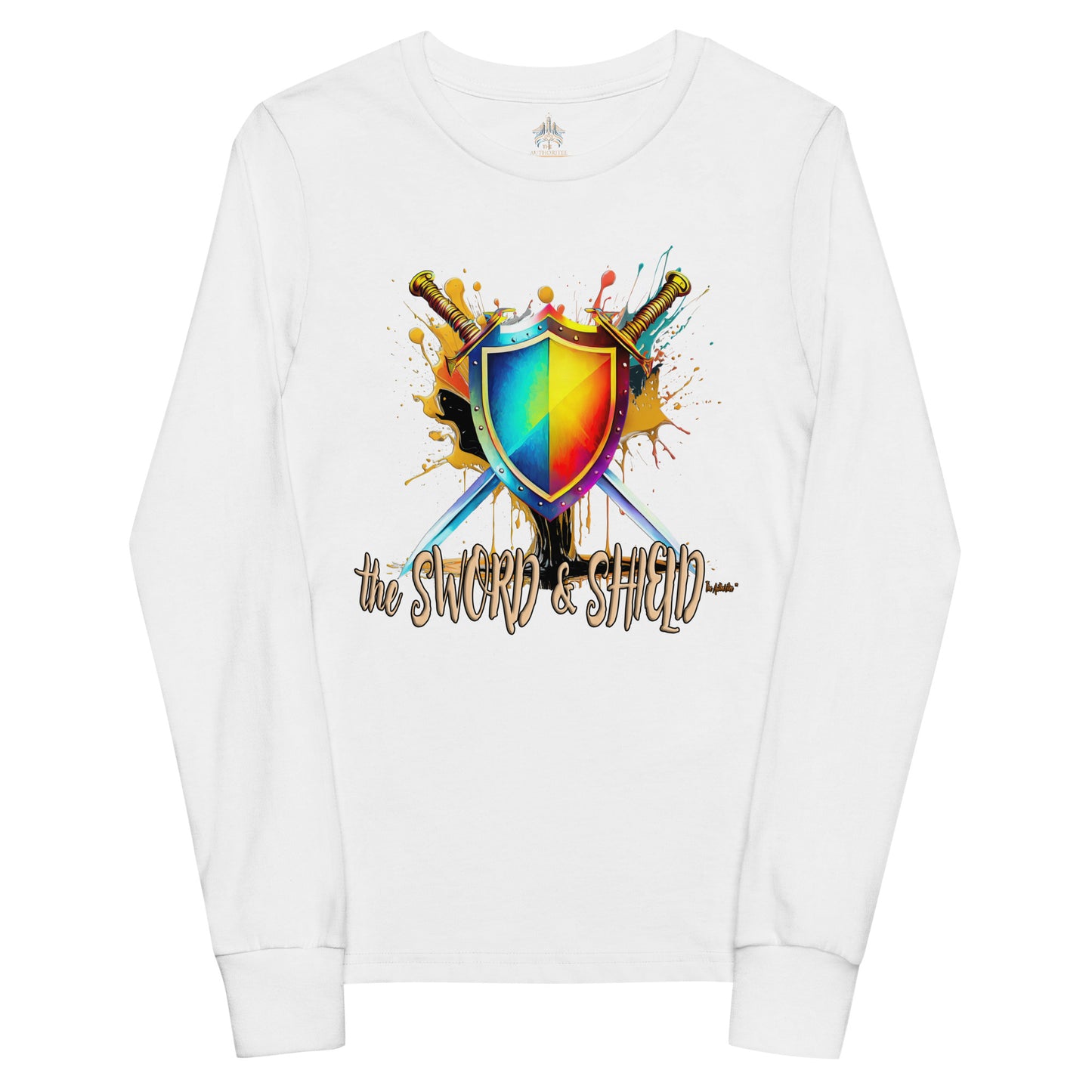 the SWORD & SHIELD 'Defender' Youth Long Sleeve T-Shirt