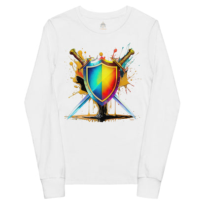 the SWORD & SHIELD 'Defender' Youth Long Sleeve T-Shirt