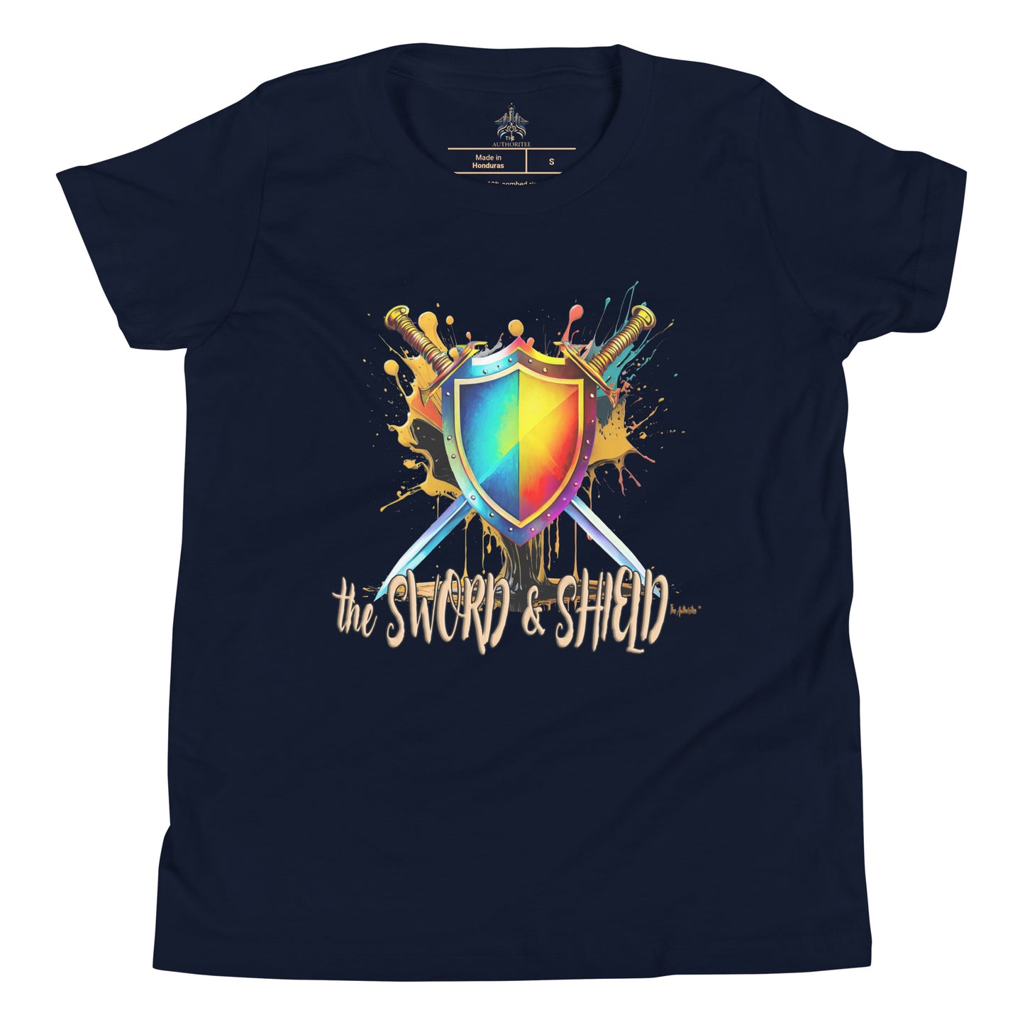 the SWORD & SHIELD 'Defender' Youth T-Shirt